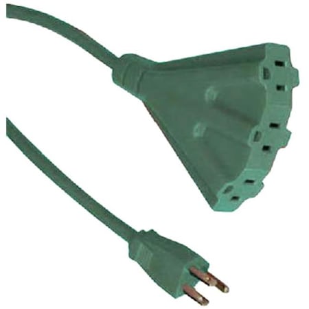 Master Electronics SJTW Extension Cord, 16 AWG, Outdoor, 16/3, 3 Outlets, Green, 8 ft 765174